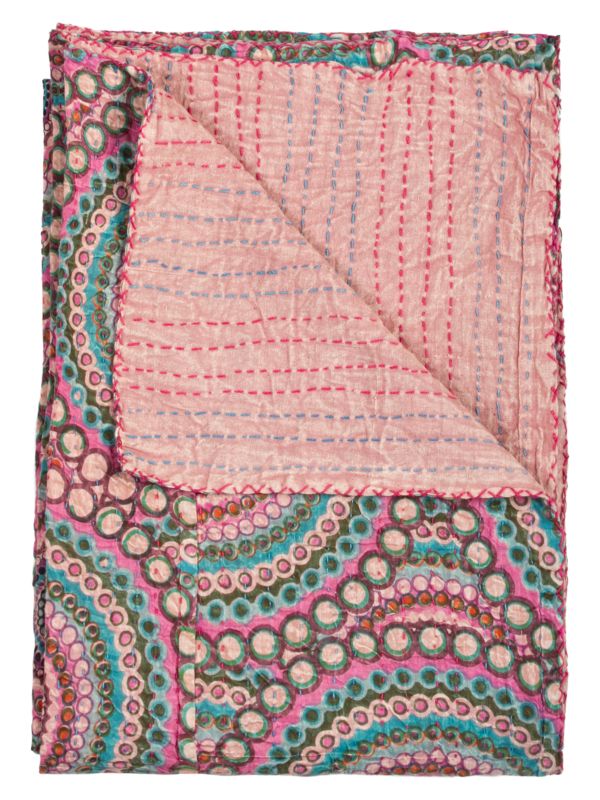 TAJ HOTEL Kantha Geo-Print Cotton Throw